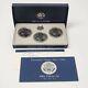 (1) 1983 P D S Olympic Silver Dollars Ms/unc Commemorative 3 Coin Set Withbox& Coa