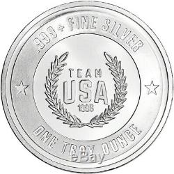 100-pc 1 oz Silver Round US Olympic Committee Team USA 999 Fine (5 Tubes of 20)