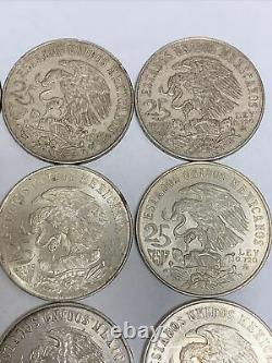 14 x 1968 Mexico 25 Pesos Olympic Games Eagle & Snake Silver Mexican Coin