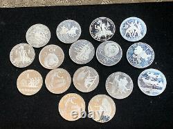 16 Pc lot1977-80 Russia 10 Roubles Silver Coin Moscow Olympics GEM PF. 9636