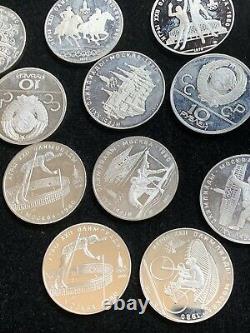 16 Pc lot1977-80 Russia 10 Roubles Silver Coin Moscow Olympics GEM PF. 9636