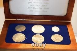 1952- 1972 Silver First Olympics Coins Of The Modern Era Set In Wood Box