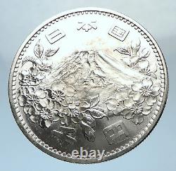 1964 JAPAN Tokyo Summer Olympic Games 3.5cm Silver Japanese MT FUJI Coin i73772