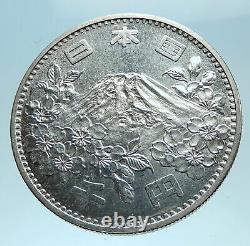 1964 JAPAN Tokyo Summer Olympic Games 3.5cm Silver Japanese MT FUJI Coin i78218