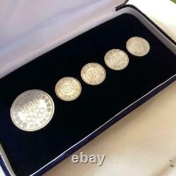 1964 Tokyo Olympic Commemorative coin set One 1000 yen & Four 100 yen coins F/S