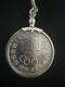 1964 Tokyo Olympic Games Silver 1000y Coin Mounted Sterling 25 Chain Necklace