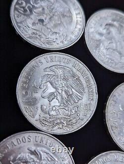 1968 Lot Of 7 Mexico. 720 silver coin 25 Pesos Olympic Games Free Shipping USL45