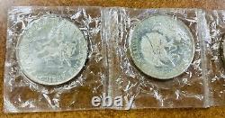 1968 Mexico 25 Pesos Olympic Games 5 sealed Silver Coins. 720.5208 oz each