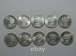 1968 Mexico 25 Pesos Olympics Silver Half-Roll of 10 Coins