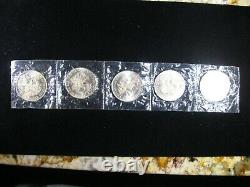 1968 Mexico Olympic 25 Pesos. 720 Silver In Original Mint Packaging. 5 Coins