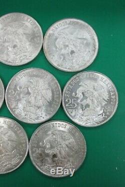 1968 Silver 25 Pesos Mexico Lot of 10 Olympic High Grade Silver Coins Q2AN
