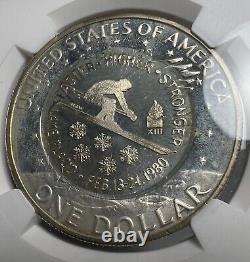 1971 S Eisenhower Dollar NGC PF67 Cameo Silver Proof Coin XIII Olympic Games Ski