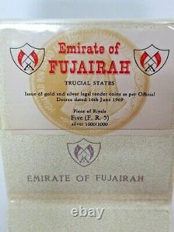 1972 Fujairah 5 Riyals Uncirculated Fine Silver Coin XX Summer Olympic Games