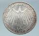 1972 G Germany Munich Summer Olympic Antique Vintage Silver 10 Mark Coin I86594