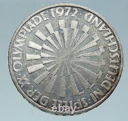 1972 G Germany Munich Summer Olympic Antique Vintage Silver 10 Mark Coin i86594