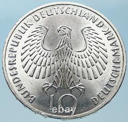 1972 Germany Munich Summer Olympic Antique Proof Silver 10 Mark Coin i82381