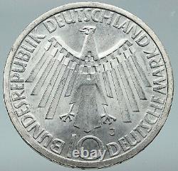 1972 J Germany Munich Summer Olympic Antique Vintage Silver 10 Mark Coin i87089
