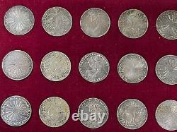 1972 Munich Germany Olympics 24 Silver 10 Mark Coin Set in Case