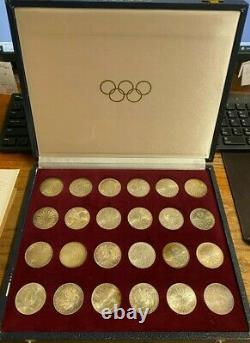 1972 Munich Olympic Coin Set 24 Silver Coins Germany 10 Deutsche Mark