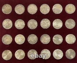 1972 Munich Olympic Coin Set 24 Silver Coins Germany 10 Deutsche Mark Unc