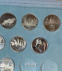 1972 Munich Olympic Coin Set Qty (15) Silver Coins Germany Rare Set Medallions