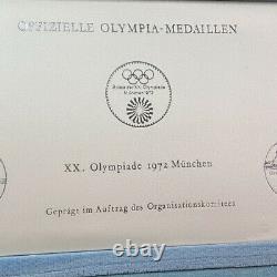 1972 Munich Olympic Coin Set Qty (15) Silver Coins Germany Rare Set Medallions