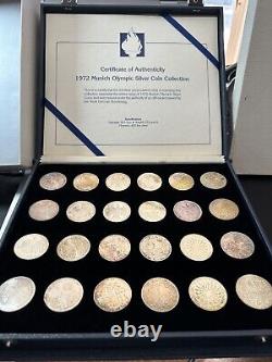 1972 Munich Olympic Silver 24 Coin Collection Set withCOA and Original Box