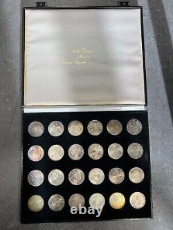 1972 Munich Olympics 24 Silver 10 Mark Coin Set In Case Toned
