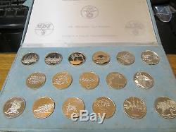 1972 Official Olympics Munich Sterling Silver Proof 17 Coin Medal Set In Case