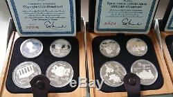 1973-76 Canada Olympic Set of 28 Proof Sterling Silver Coins in Wooden Case