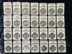1973-76 Canada Silver Olympics 28 Coins Full Set Ngc- Ms-69 Rare Low Pop 10