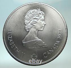 1973 CANADA UK Queen Elizabeth II Olympics Montreal City Silver $10 Coin i82281