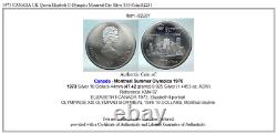 1973 CANADA UK Queen Elizabeth II Olympics Montreal City Silver $10 Coin i82281
