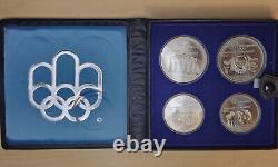 1974 Canada 4 Coin. 925 Sterling Silver Olympic Unc Set