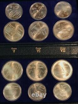 1976 $5 & $10 Montreal Canada Olympics Silver 28 Coin Set in Case 30.35 ozt