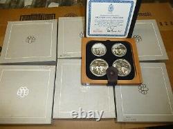 1976 $5 $10 Olympic Canada 28 Coin Sterling Silver Government Set Original