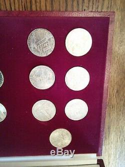 1976 Austrian (Innsbruck) Winter Olympic 14 Coin Set, 100 Shilling. 640 Silver