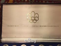 1976 BU Silver Canadian Montreal Olympic Games Set 28 Coin in original box