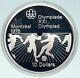 1976 Canada Elizabeth Ii Olympics Montreal Football Proof Silver 10 Coin I86312