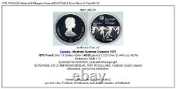 1976 CANADA Elizabeth II Olympics Montreal FOOTBALL Proof Silver 10 Coin i86312