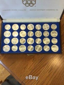 1976 CANADA OLYMPIC Uncirculated SET 28 Sterling Silver $5 & $10 Coins
