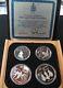 1976 Canada Olympic Coin Proof Set With Box & Coa 4 Coin Silver Set