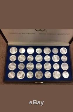 1976 Canada 1 Kg Silver Olympic 28 Coin Commemorative Set Uncirculated