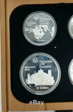 1976 Canada $5 & $10 Olympic 4 Coin Commemorative Proof Set -925 Sterling Silver