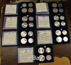 1976 Canada $5 & $10 Olympic BU Silver 28 Coins Set (B)