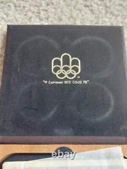 1976 Canada Montreal Olympic 4 Piece Silver Proof Coin Set With Case And COA