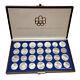 1976 Canada Montreal Olympic Complet Set $5 And $10 28 Silver Coin Original Box
