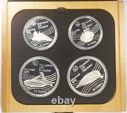 1976 Canada Montreal Olympic Complete Set of 28 Proof Coins. 925 Silver
