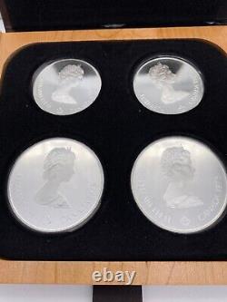 1976 Canada Montreal Olympic Series 5 Water Sports 4 Coin Set. 925 Silver Proof