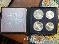 1976 Canada Montreal Olympic Silver 4 coin set